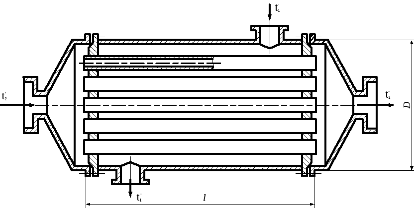 Рекуперативный теплообменник схема