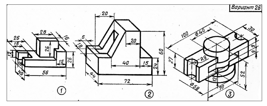 Чертеж 3d детали